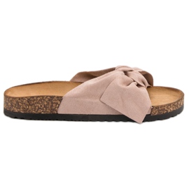 Sweet Shoes Pantofole in pelle scamosciata marrone