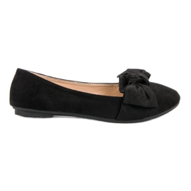 Queen Vivi Ballerine in camoscio nero