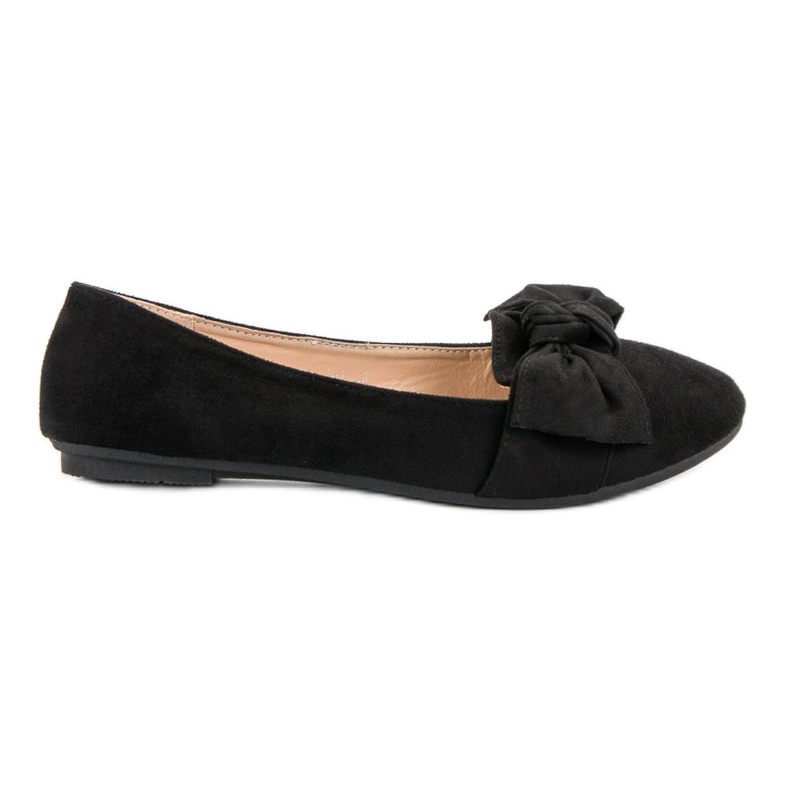 Queen Vivi Ballerine in camoscio nero