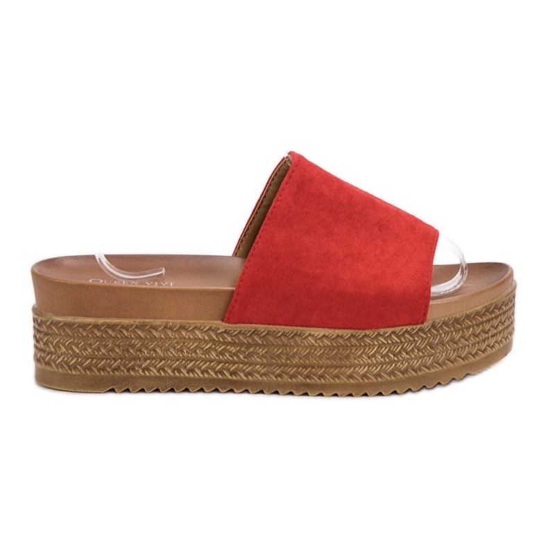 Queen Vivi Pantofole Sulla Piattaforma rosso