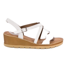 Best Shoes Sandali con zeppa bianchi bianca