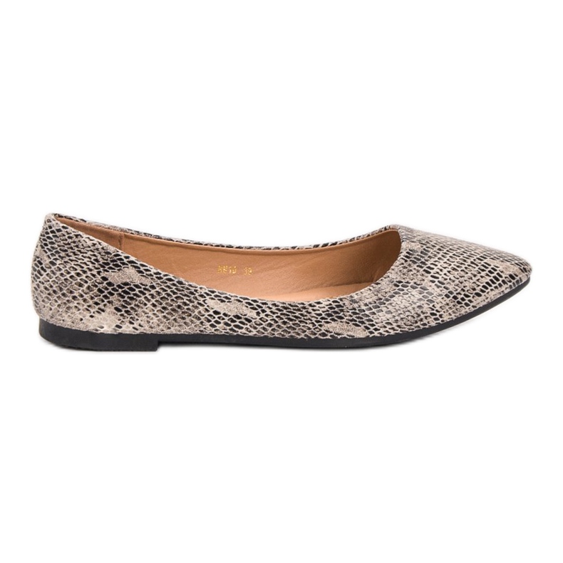 JESSY ROSS Ballerina con stampa serpente marrone