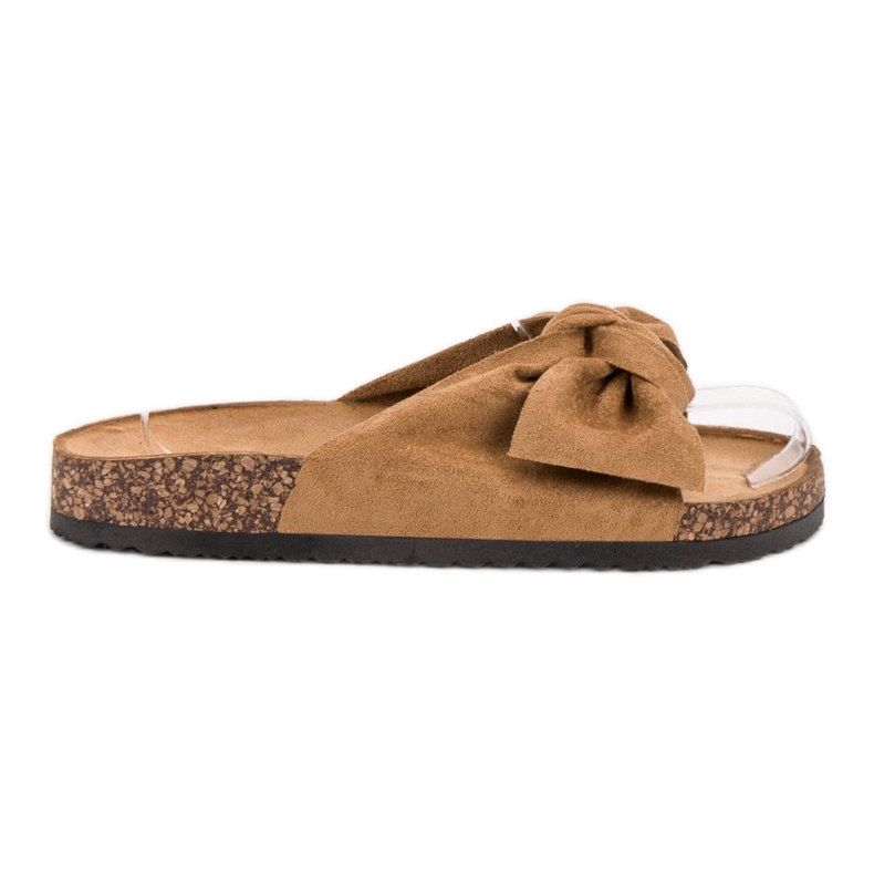 Sweet Shoes Pantofole in pelle scamosciata marrone