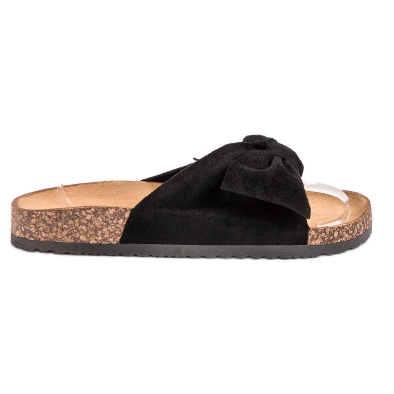 Sweet Shoes Pantofole in pelle scamosciata nero