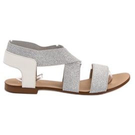SHELOVET Sandali flat eleganti grigio