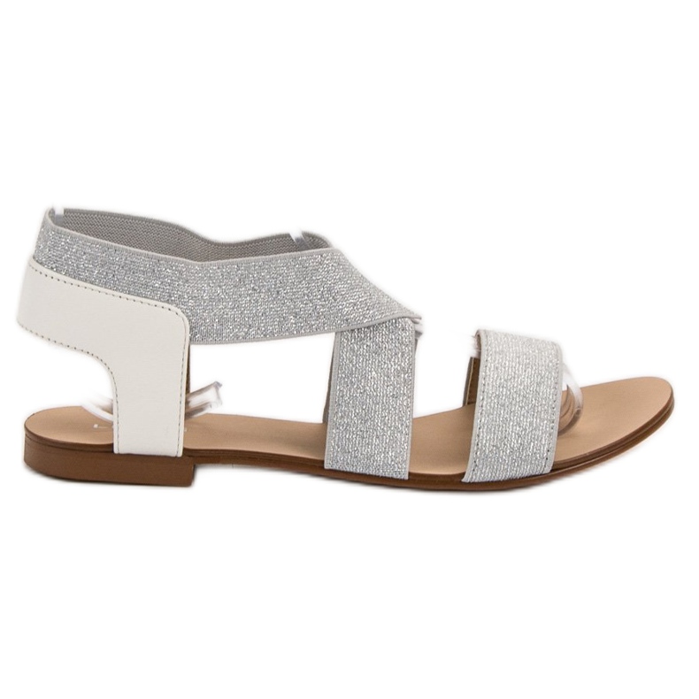 SHELOVET Sandali flat eleganti grigio