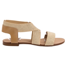 SHELOVET Sandali flat eleganti marrone