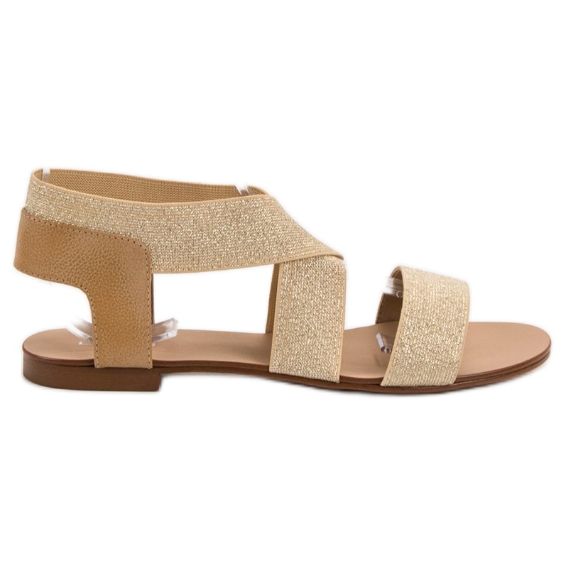 SHELOVET Sandali flat eleganti marrone