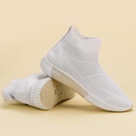SHELOVET Scarpe slip-on sopra la caviglia bianco