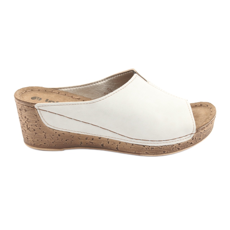 Ciabatte da donna con zeppa Inblu NG002 beige
