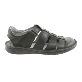 Sandali sportivi da uomo Riko 619 neri nero