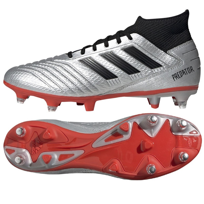 Scarpe da calcio Adidas Predator 19.3 Sg M F99992 multicolore argento