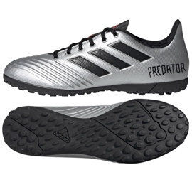 Scarpe da calcio Adidas Predator 19.4 Tf M F35634 multicolore argento