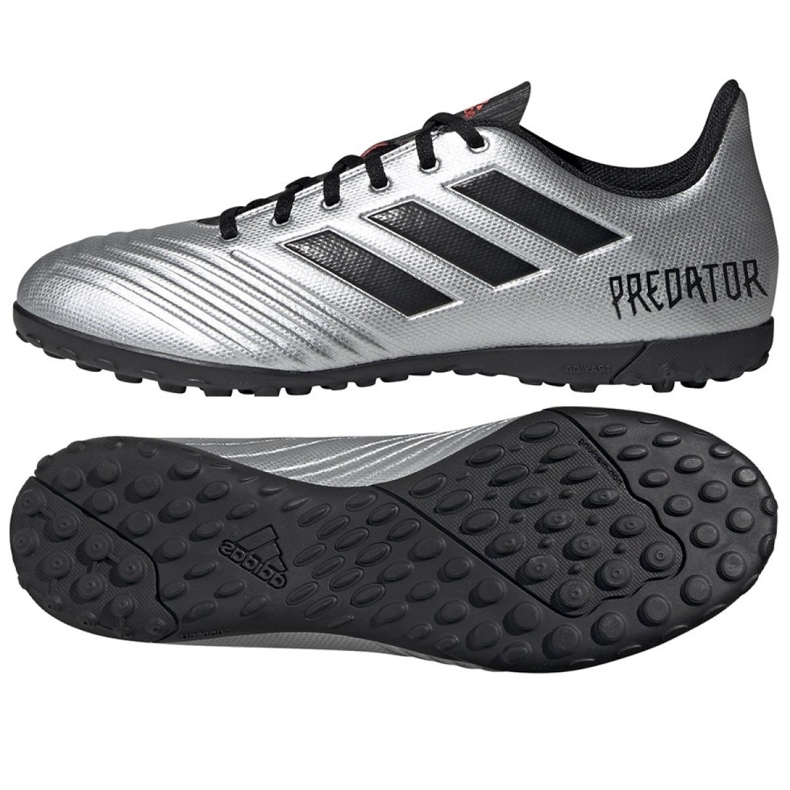 Scarpe da calcio Adidas Predator 19.4 Tf M F35634 multicolore argento