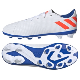 Scarpe da calcio Adidas Nemeziz Messi 19.4 FxG Jr F99931 multicolore bianco