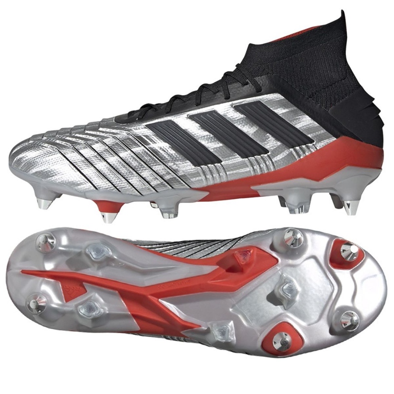 Scarpe da calcio Adidas Predator 19.1 Sg M F99986 multicolore d'argento