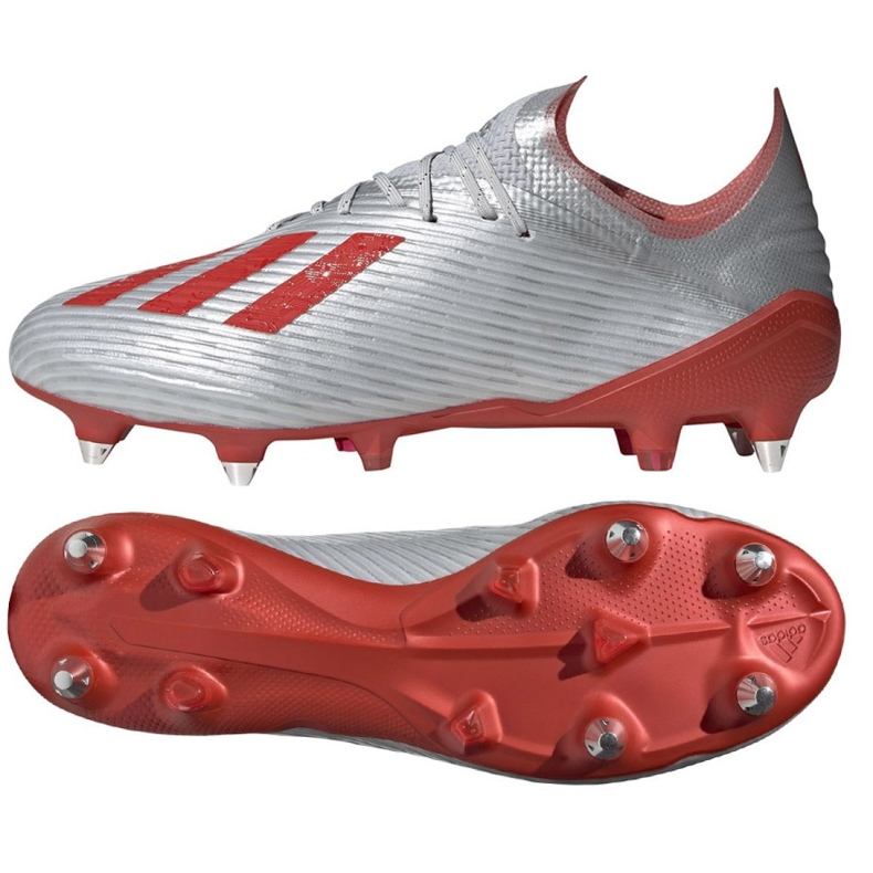 Scarpe da calcio Adidas X 19.1 Sg M F35311 multicolore d'argento