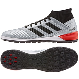 Scarpe da calcio Adidas Predator 19.3 Tf M F35629 grigio argento