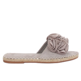 Grigio Pantofole grigie da donna L2777 Grigio marrone