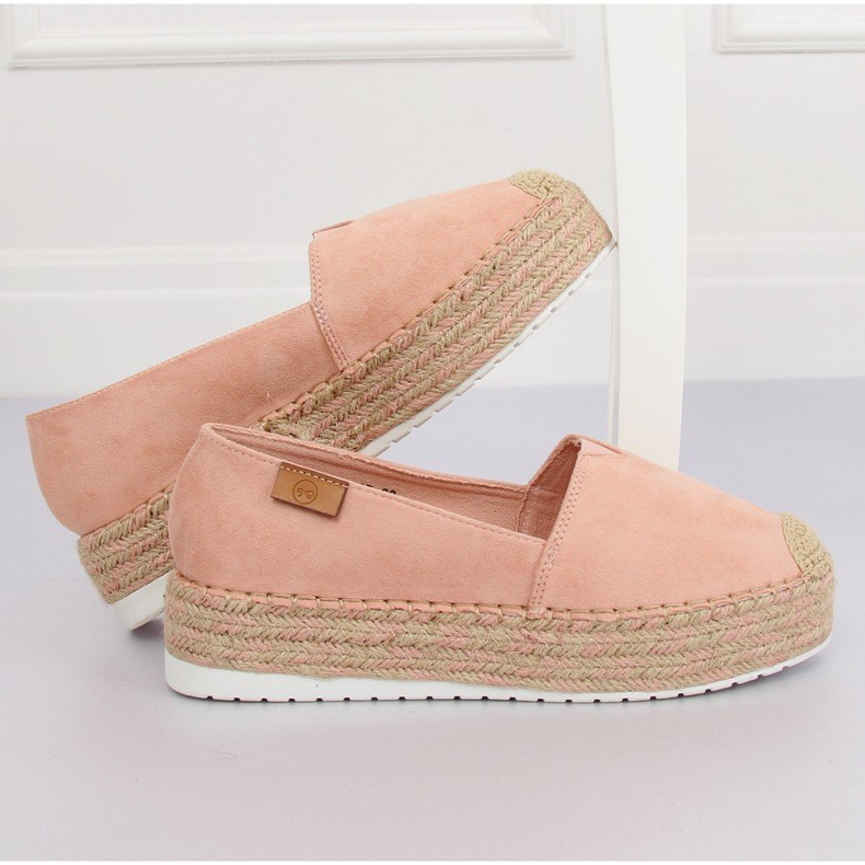 Espadrillas sulla rosa BL267 Pink II-GAT con suola alta