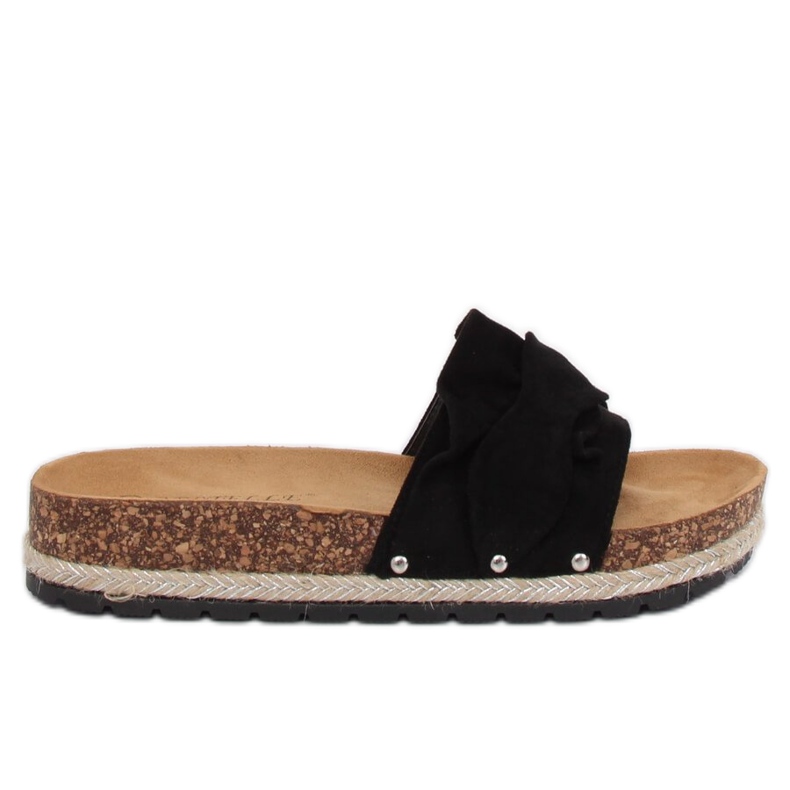 Pantofole espadrillas nere BJS-002 Black nero