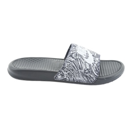 Nike Benassi Just Do It Print 631261-403 Slide bianco blu navy