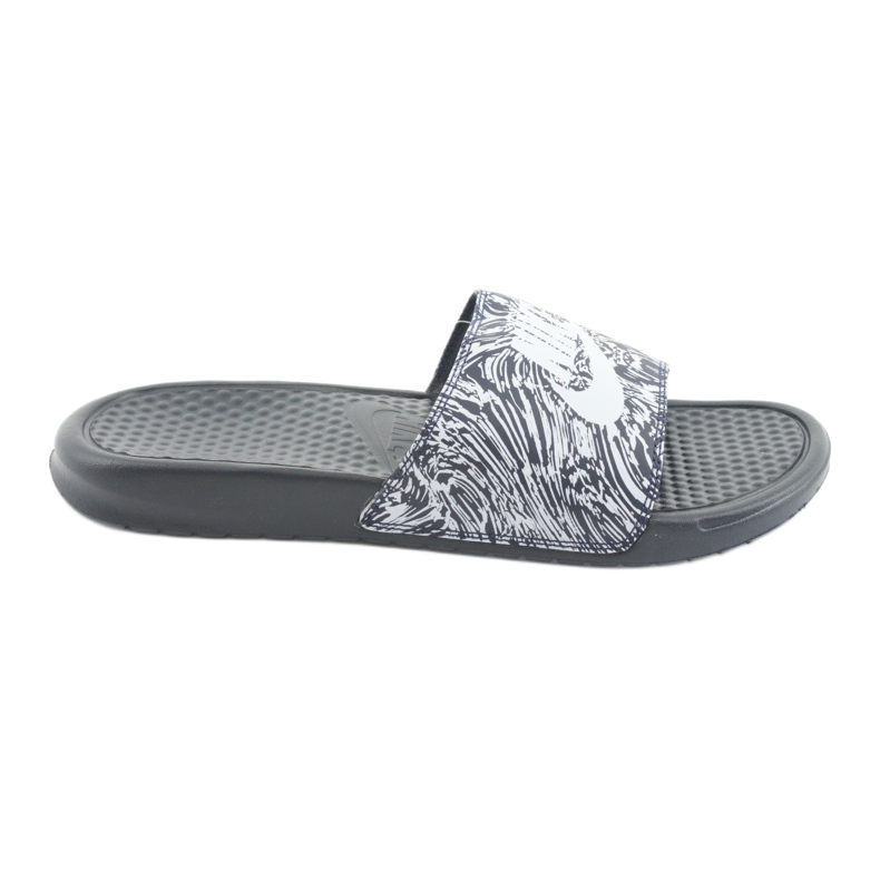 Nike Benassi Just Do It Print 631261-403 Slide bianca blu navy