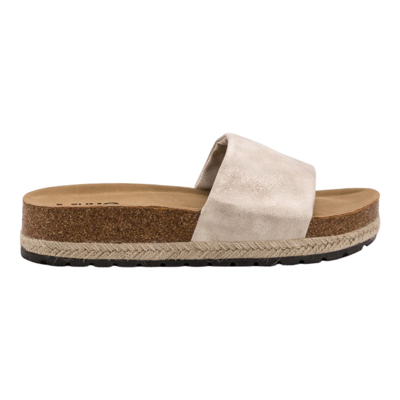 Kylie Pantofole Beige Lucido