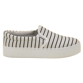 SHELOVET Slip a Righe Bianche bianca