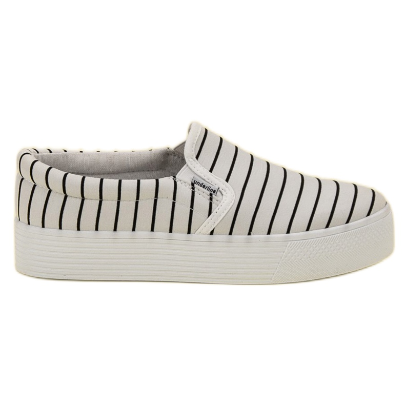 SHELOVET Slip a Righe Bianche bianca