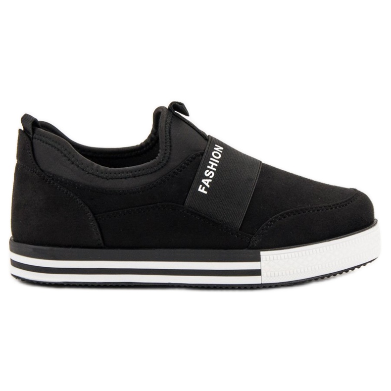 SHELOVET Scarpe da ginnastica senza lacci nero