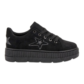 SHELOVET Creeper in pelle scamosciata nero