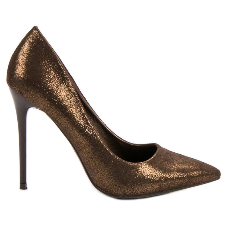 Bestelle Tacchi alti glitterati marrone