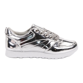 SHELOVET Scarpe sportive laccate grigio