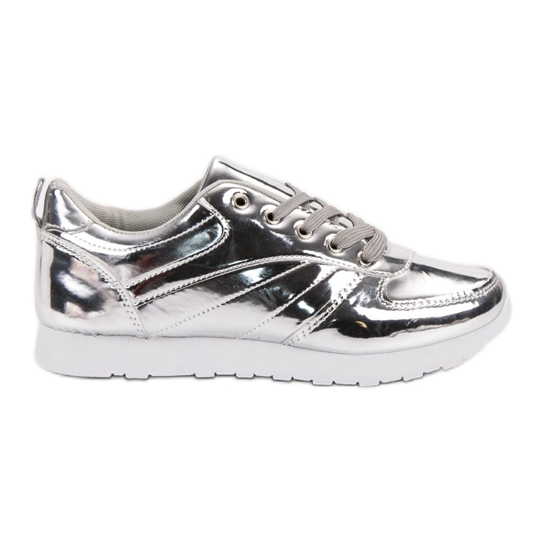 SHELOVET Scarpe sportive laccate grigio