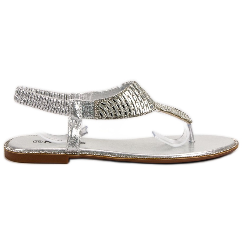 Nio Nio Sandali Slip-on Con Cubic Zirconia grigio