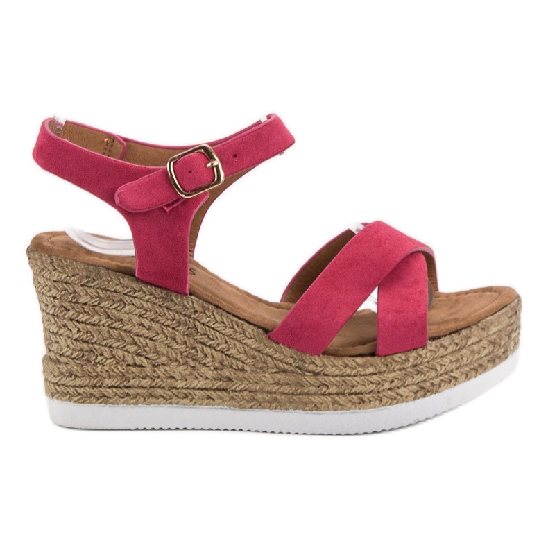 JESSY ROSS Sandali in camoscio fucsia rosa