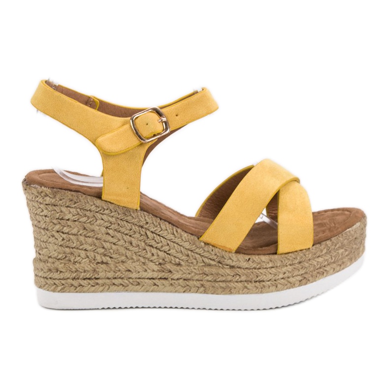 JESSY ROSS Sandali in pelle scamosciata gialli giallo