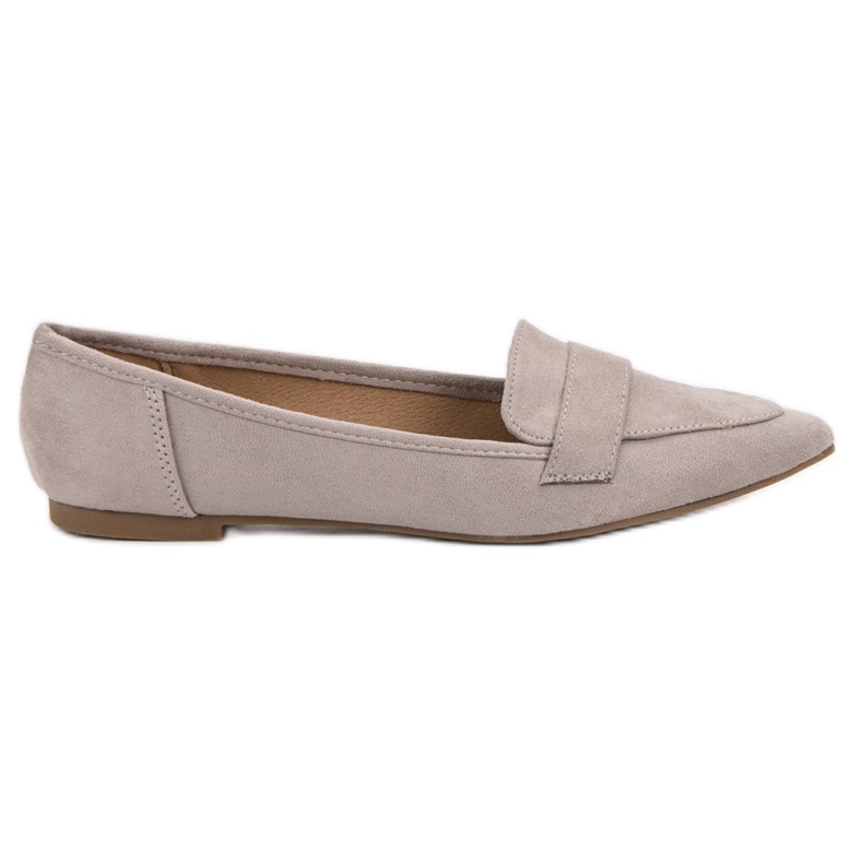 Super Me Ballerina In Pelle Scamosciata In Spitz grigio