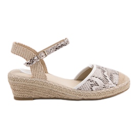 Best Shoes Espadrillas con zeppa marrone