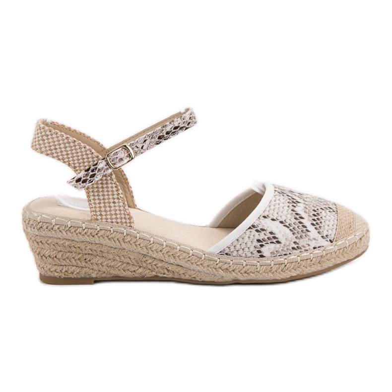 Best Shoes Espadrillas con zeppa marrone