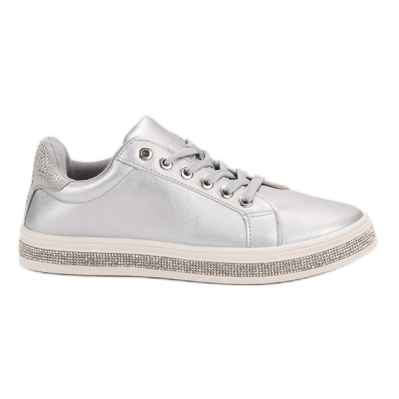 SDS Scarpe Sportive Con Cubic Zirconia grigio