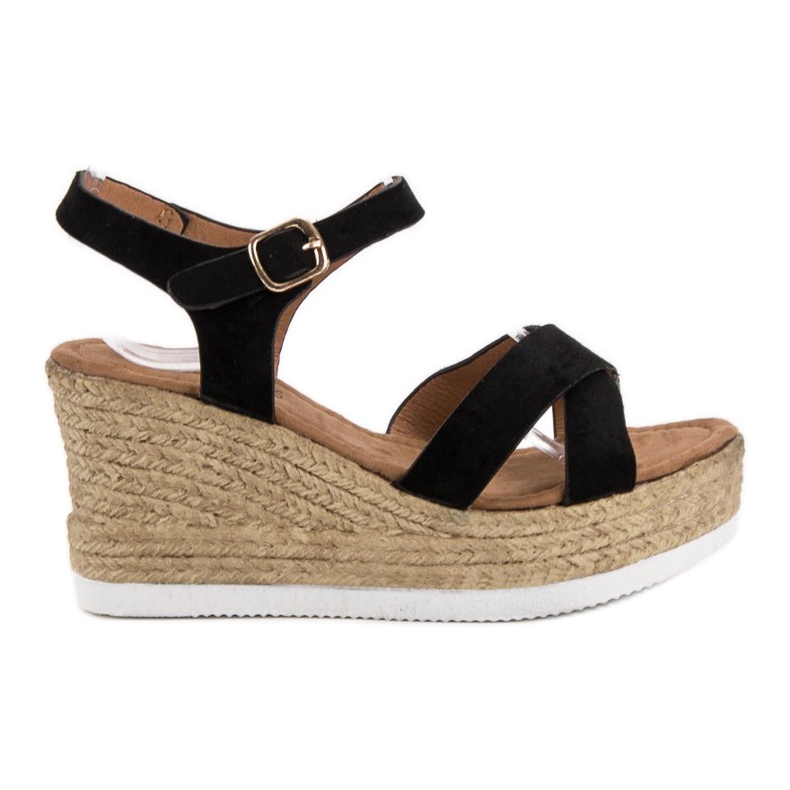JESSY ROSS Sandali in pelle scamosciata neri nero