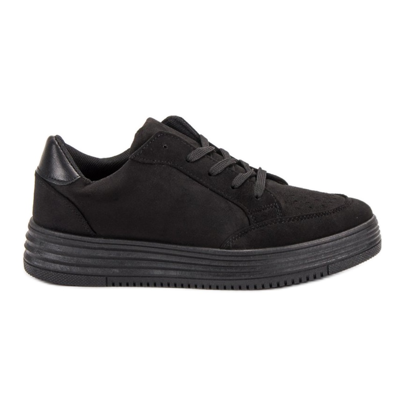 SDS Scarpe sportive in pelle scamosciata nero