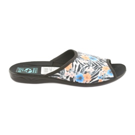 Pantofole donna zebra Adanex 23877 bianco nero blu arancia