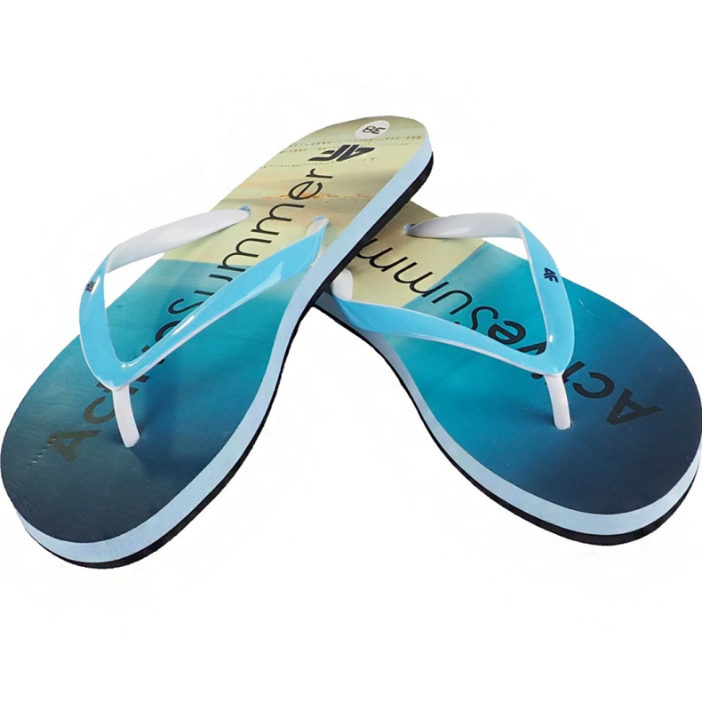Pantofole 4f W H4L19-KLD004 34S azzurro blu multicolore