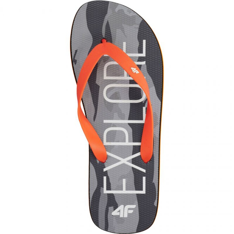 Pantofole 4f M H4L19-KLM001 20S nero profondo / arancio arancia multicolore