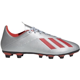 Scarpe da calcio Adidas X 19.4 FxG M F35379 multicolore d'argento
