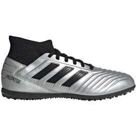 Scarpe da calcio Adidas Predator 19.3 Tf Jr G25802 multicolore d'argento