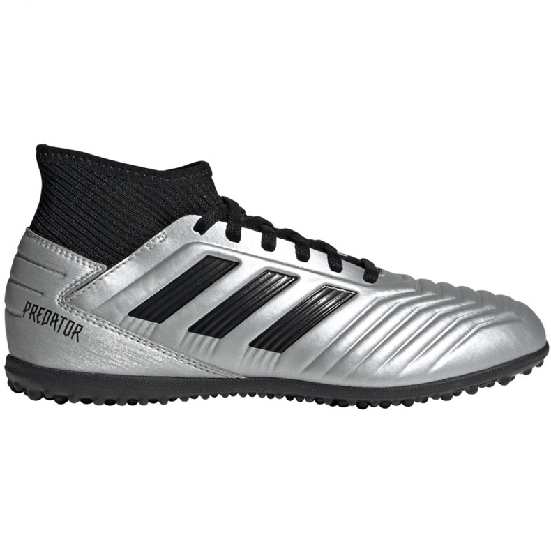 Scarpe da calcio Adidas Predator 19.3 Tf Jr G25802 multicolore d'argento